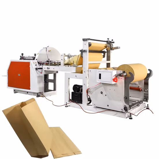 Preço da máquina para fabricar sacos de papel de fundo Kraft V para embalagens de alimentos